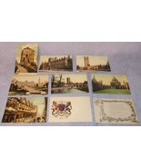 Antique Vintage Chester &amp; Oxford England Color Post Card lot of 9 Ca 1907 - $9.95