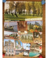 Original vintage travel poster NIEDERRHEIN National Tourism Board GERMANY - $134.23 CAD