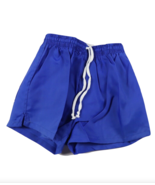 NOS Vintage 90s Youth Large Blank Lined Nylon Running Soccer Shorts Roya... - $24.70