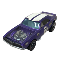 VTG Hot Wheels Redline Heavy Chevy Purple Camaro 1969 White Interior W/ ... - £610.58 GBP