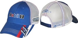 OLD VTG Tony Stewart #14 Mobile 1 Racing new blue/white Trucker's mesh ball cap - $20.00