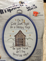 Simplicity DEAR JOHNS 12020 Counted Cross Stitch Kit Vintage ~ Cold Dark... - £13.00 GBP