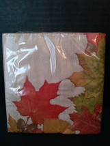 NEW Harvest Fall Leaves Paper Beverage Cocktail Napkins - 24 Count - £3.97 GBP
