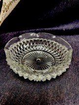 Vintage Crystal Diamond Point Indiana Glass Condiment Under Tray For Mayo Set - £3.89 GBP