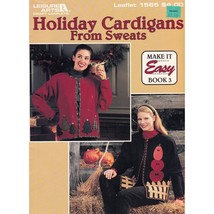 Vintage Applique Patterns, Holiday Cardigans from Sweats Leaflet 1565, Leisure - £6.27 GBP