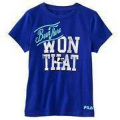 Primary image for Girls Shirt FILA Shirt Short Sleeve Sport Blue Won That Performance Tee Top- 16