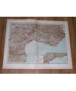 1929 VINTAGE MAP OF FRENCH RIVIERA / MARSEILLE NICE COTE D&#39;AZUR FRANCE M... - £22.52 GBP