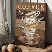 Coffee Poster Coffee Lover Hummingbird Poster Christ Offers Forgiveness For Ever - £12.78 GBP