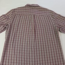 Saddlebred Button-Down Collar Men's Red & White Plaid Shirt Size Medium image 10