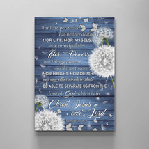 Bible Verse Wall Art Romans 8 38-39 For I Am Persuaded That Neither Death Canvas - £17.98 GBP+