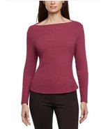 Banana Republic Womens Top Red Long Sleeves Boatneck Stretch Fitted Heav... - €34,35 EUR