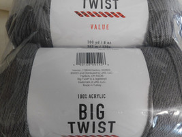 Big Twist Value lot of 2 Medium Grey Dye Lot 645148 - £7.82 GBP