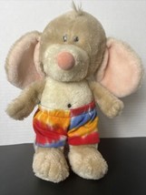 Dakin Vintage Plush Mouse 1984 Tye Dye Shorts Tan, White, Pink - £11.25 GBP