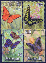 ZAYIX Malaysia 70-73 Used Butterflies High Values Insects 021823S154M - $6.05