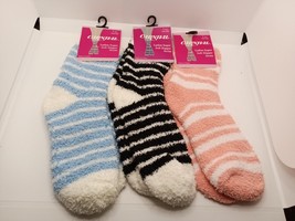 3 Pairs Carnival Ladies Super Soft Slipper Socks One Size Fuzzy Socks Slippers 2 - £9.45 GBP