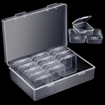 Blulu 12 Pieces Plastic Clear Storage Box Organizer with Snap-Tight Clos... - £10.32 GBP