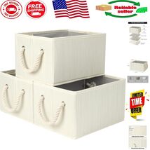 Versatile 3-Pack Storage Baskets with Rope Handles - Modern Storage Solu... - $922.97 MXN