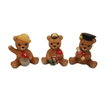 HOMCO School Bears Figurines Lot Home Interiors Books Apple Diploma Graduation - £15.67 GBP