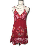 Shoreline Womens One Size Fits Most Red V-Neck Dress Fleur de Lis Embroi... - £13.19 GBP