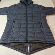 Swiss Tech Men’s Blue Nylon Puffer Removable Hoodie Full Coat Jacket XL (16-18) image 13