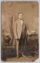 RPPC Handsome Gentleman Studio Portrait Photo Postcard D27 - $6.95