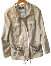Black Rivet Women&#39;s Jacket Medium Zipper Military Style Olive Green. Ver... - $35.53