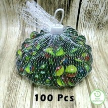 Vintage Glass Marbles Cats Eye Toy Game Shooter Agate Antique 100 Pcs - £15.76 GBP