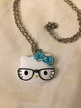 Necklace HELLO Kitty with Blue Bow Pendant Charm Necklace Girls Jewelry - £6.71 GBP