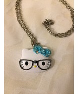 Necklace HELLO Kitty with Blue Bow Pendant Charm Necklace Girls Jewelry - £6.74 GBP