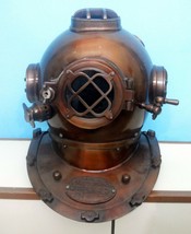 Antique Vintage Diving helmet 18 inches US navy Mark V Nautical Decorative helm - £470.34 GBP