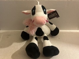 Hershey&#39;s Chocolate 13&quot; Cow Rare Plush Stuffed Animal Doll Pink Scarf (2015) - £15.81 GBP