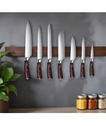 Brown and Black Stainless Steel And Wood Eight Piece Cutlery Set - $2,700.90 MXN