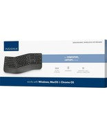 Insignia - Full-Size Wireless Ergonomic Membrane Keyboard - Black - $44.65 CAD