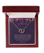 To My Girlfriend 10k Gold Everlasting Love Necklace With ... - $159.99