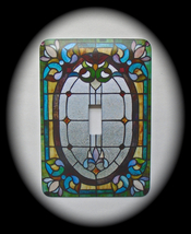 Stained Glass Metal Switch Plate - £7.38 GBP
