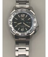 Seiko 5 Sports DIVER 7S36-02P0 Automatic 23 Jewels Black Dial Compass Japan - $193.05