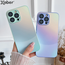 Luxury Gradient Laser Matte Phone Case for Iphone 15 Pro Max 14 13 12 Glass Lens - £11.18 GBP+
