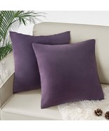 Velvet Pillow Covers Decorative Square Pillowcase Set of 2 Soft Solid (1... - £12.16 GBP
