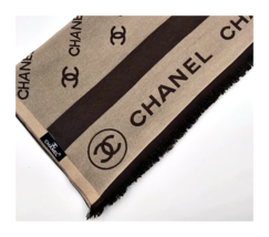 Vintage Chanel Cashmere/Silk Shawl Foulard Large Carré Authentic Scarf - £92.49 GBP