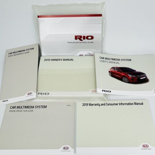 2019 Kia Rio Owners Manual Handbook Set with Case COMPLETE OEM W/ Features Guide - £22.92 GBP