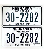  United States Nebraska Not For Hire Farm Truck License Plate 30-2282 - €17,06 EUR
