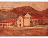 Santa Ines Ynes Mission Solvang California CA UNP Unused Sepia DB Postca... - £3.85 GBP