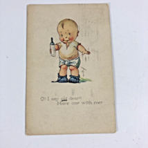 1928 Baby Boy Cartoon Postcard Marked at Atlantic City sent to Beth Penn... - $6.17