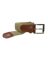 4001 1.5&quot; WIDE BEIGE ELASTIC BRAIDED STRETCH GOLF BELT FOR MEN - $16.42 CAD+
