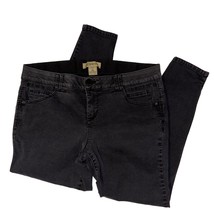 Democracy Ab Technology Black Faded Skinny Straight Jeans Womens 18 W - $25.99