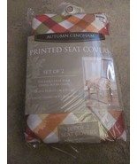 Autumn Gingham Dining Room Seat Cover ~ Set of 2 ~ Fall, Thanksgiving  - $5.89