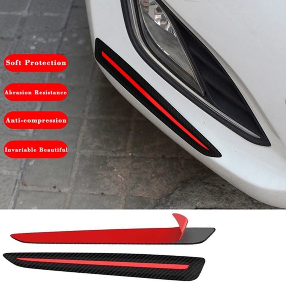 2PCS Car Sticker Car Bumper Protector Strip Guard Corner Protection Strips Scr - £14.26 GBP