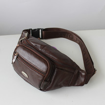 Leather Waist Bag For Men  Fanny Pack Bum Bag Purses Crossbody Chest Bag... - $53.85