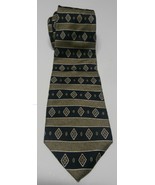 Navy Blue Striped Necktie by Geoffrey Beene | 100% Silk - £11.76 GBP