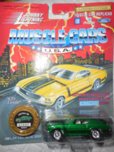 Johnny Lightning Muscle Cars Green  &quot;1970 Boss 302&quot; Mint On Card 1/64 Scale - £3.92 GBP
